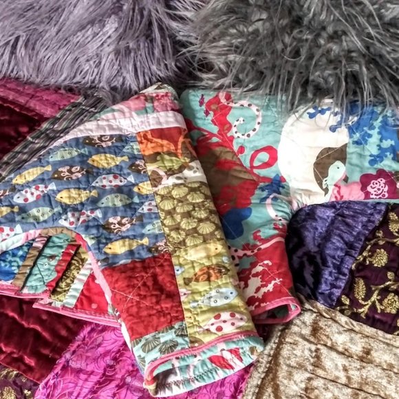 Vintage Handmade Toddler Quilted Jacket. Reversible Girls  Quilted Jacket - Picture 8 of 9